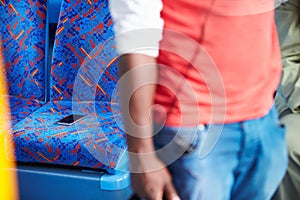 Passenger Leaving Mobile Phone On Seat Of Bus