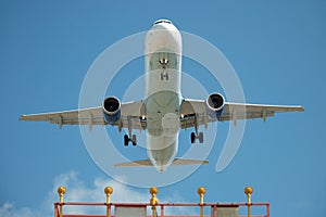 Passenger plane on final approach