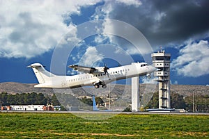 A passenger Plane Taking Off