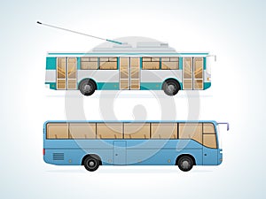 Passenger public urban transport: municipal trolley bus and intercity bus.