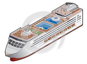 Passenger Ship Icon. Design Elements 41h