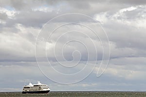 Passenger ship view from Punta Arenas, Chile