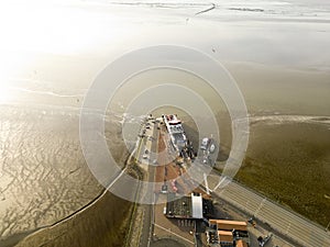 Passenger terminal and ferry to the Dutch islands, Holwerd