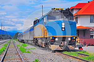 Passenger train from Prince Rupert to Prince George.