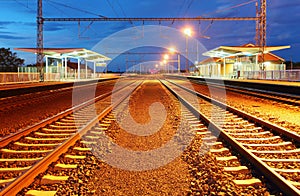 Passenger train station