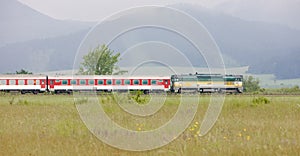 Passenger train, Strazovske Vrchy, Slovakia