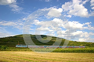 Passenger train at Tokaj