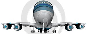 Passenger Travel Jet Illustration Isolated