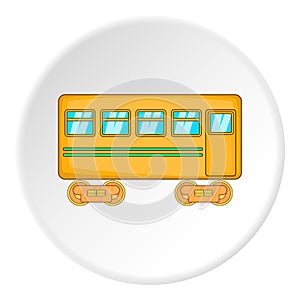 Passenger wagon icon, cartoon style