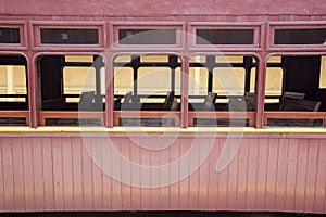 Passenger wagon of old steam train
