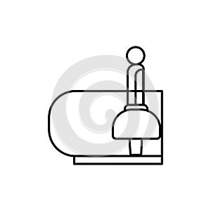 passenger, walkway, transportation line icon. elements of airport, travel illustration icons. signs, symbols can be used for web,