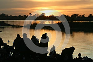 Passengers on a ferry
