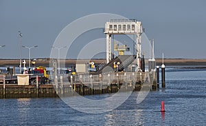 The passengers port of the isle of Schiermonnikoog