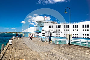 Passengers wait for the Queenscliff to Sorrento ferry