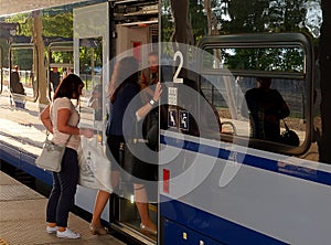 Passengers from Widzew train station.