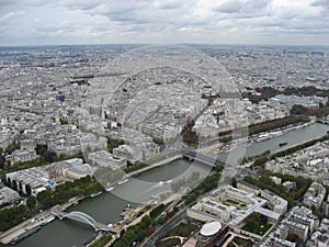 Passerelle Debily Pont de lÃÂ´Alma Seine River Pari photo