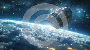 A Passing Asteroid To Planet Earth.