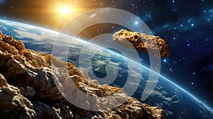 A Passing Asteroid To Planet Earth.