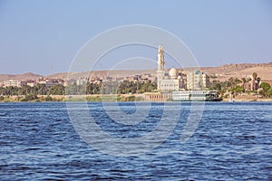 Passing Aswan by boat photo