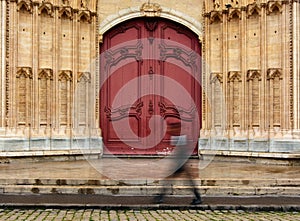 Passing in front of the Cathedral Saint Jean Baptiste in Lyon