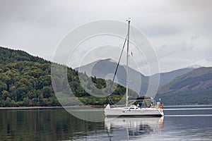 Passing Sailing Boat in Inveraray