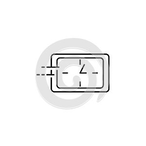 passing time icon. Element of speed for mobile concept and web apps illustration. Thin line icon for website design and