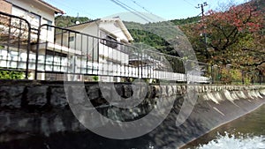 Passing under Anshu bridge of Lake Biwa Canal or Biwako Sosui