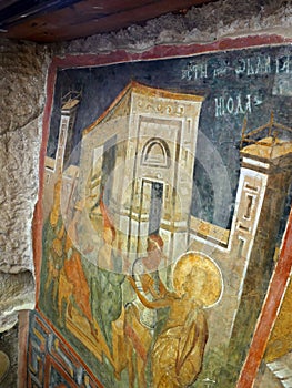 Passion of Christ, Orthodox Christian frescoes, Ivanovo, Bulgaria
