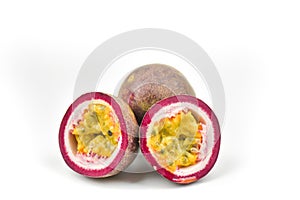 Passion-fruit shot  in the studio.