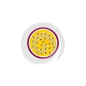 Passion fruit icon symbol. Vector eps10