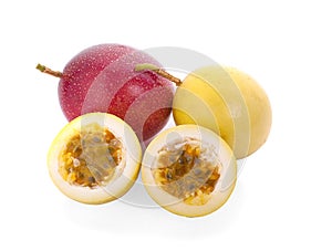 Passion fruit isolated on white background