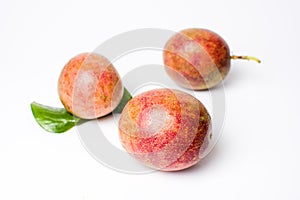 Passion fruit isolated on white background