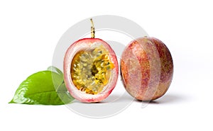 Passion fruit isolated on white background