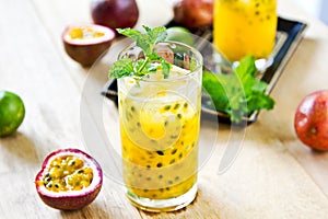 Passion fruit with Lychee Mojito photo