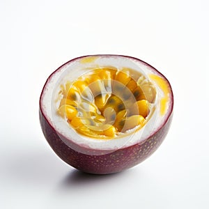 Passion Fruit Photography: Detailed And Vibrant Images On White Background