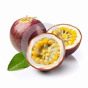 Passion Fruit Product Photography On White Background