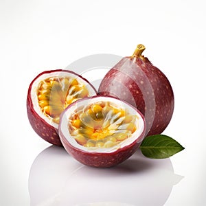 Passion Fruit Product Photography On White Background