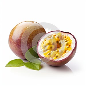 Passion Fruit Product Photography On White Background