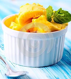 Passion fruit sherbet