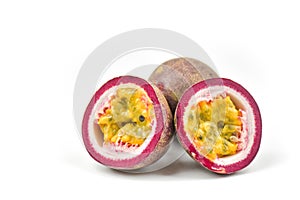 Passion-fruit shot  in the studio.