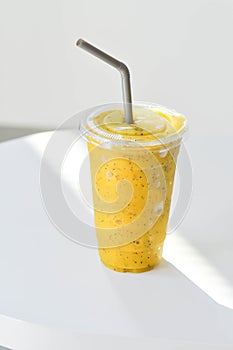 Passion fruit smoothie , smoothie or mango and passion fruit smoothie