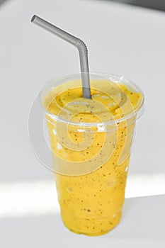 Passion fruit smoothie , smoothie or mango and passion fruit smoothie