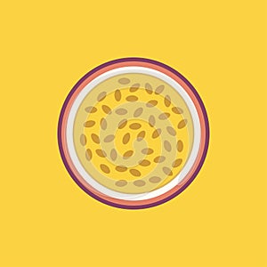 Passion fruit. Vector illustration.