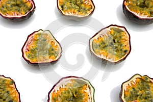 Passion fruits sliced