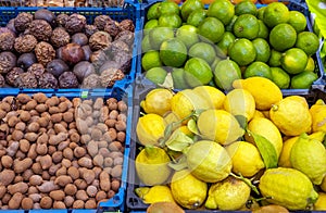 Passion fruits, tamarinds and lemons