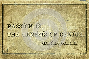 Passion genesis Galilei