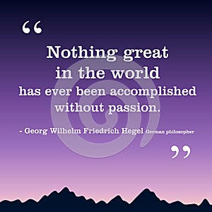 Passion and greatness - motivational quote