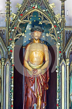 Passion of the Jesus statue on the Bound Christ Altar at Holy Trinity Church in Krapinske Toplice, Croatia