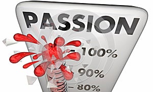 Passion Rising Thermometer Measure Excitement