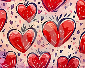Passionate Hearts: A Coherent and Cute Vector Background Banner